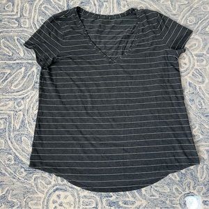 Lululemon Athletica Tops Lululemon Love Tee V In Short Serve Stripe Womens 8